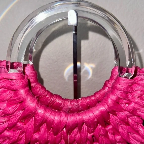 Kate Spade Pink and Green Woven Clutch - Picture 7 of 7